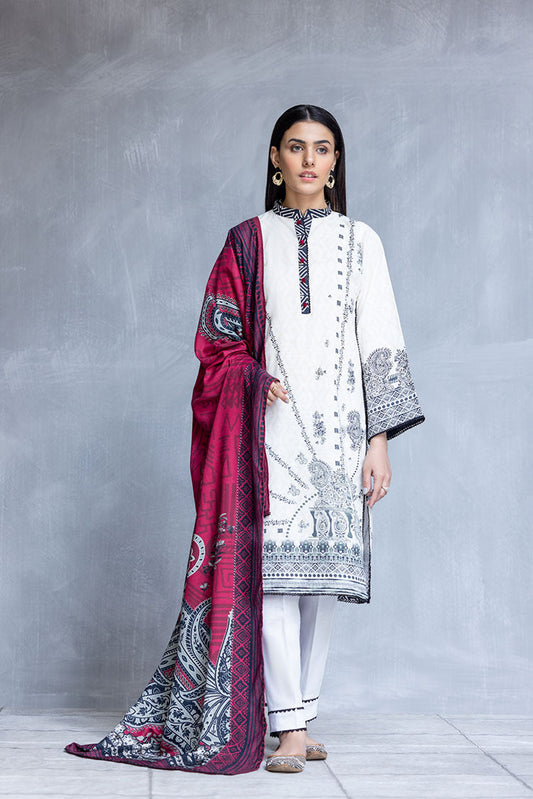 Ellena - 3-PC Stitched Khaddar Suit