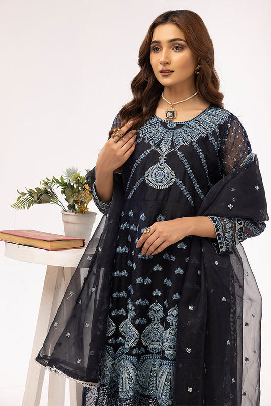 Ellena - 3-PC Stitched Embroidered Organza Suit