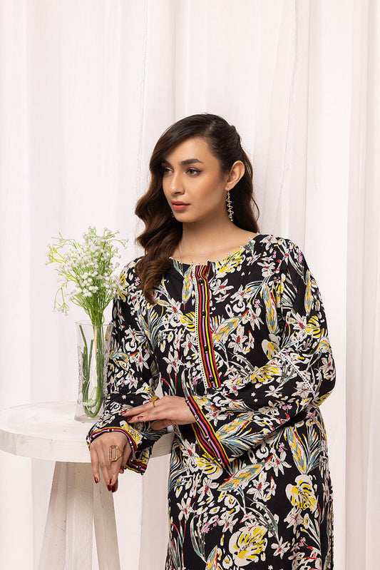 Ellena - 2-PC Stitched Printed Arabic Lawn Suit