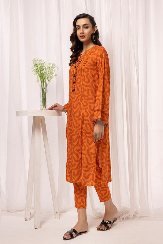 Ellena - 2-PC Stitched Printed Arabic Lawn Suit