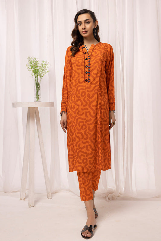 Ellena - 2-PC Stitched Printed Arabic Lawn Suit