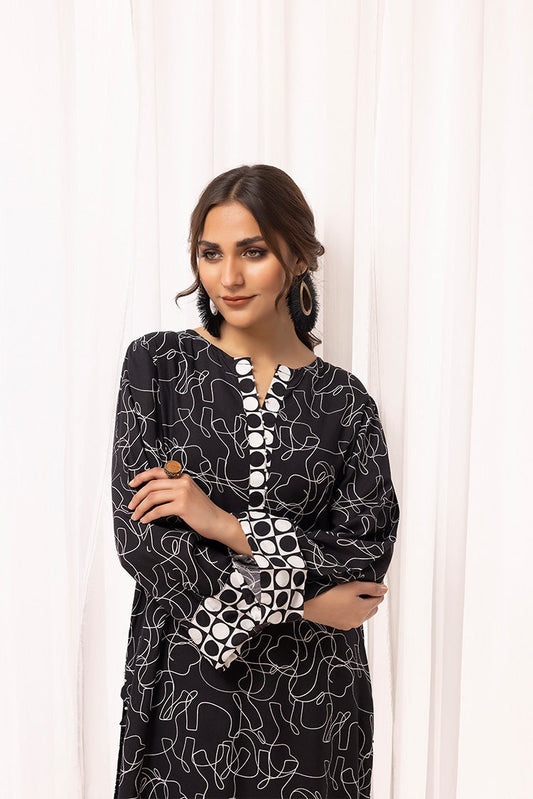 Ellena - 2-PC Stitched Printed Arabic Lawn Suit