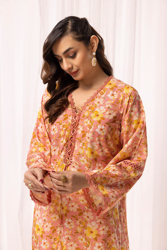 Ellena - 2-PC Stitched Printed Arabic Lawn Suit