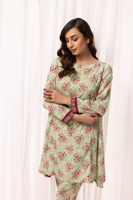 Ellena - 2-PC Stitched Printed Arabic Lawn Suit