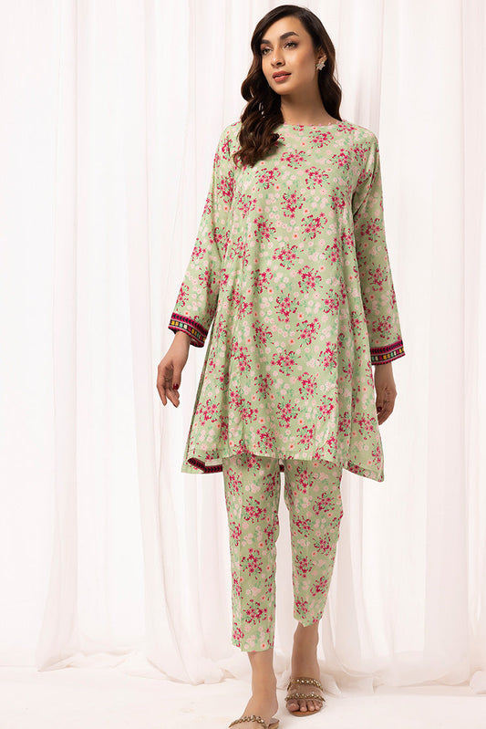 Ellena - 2-PC Stitched Printed Arabic Lawn Suit
