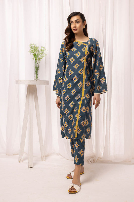 Ellena - 2-PC Stitched Printed Arabic Lawn Suit