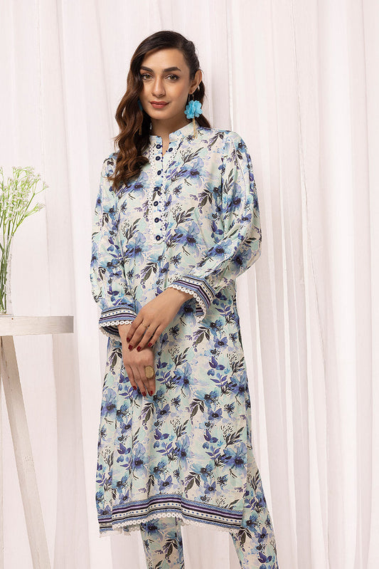 Ellena - 2-PC Stitched Printed Arabic Lawn Suit