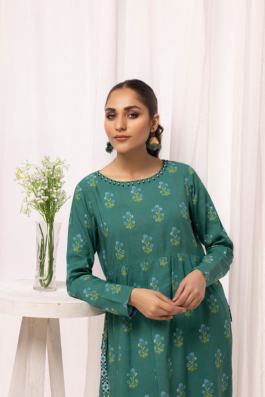 Ellena - 2-PC Stitched Printed Arabic Lawn Suit