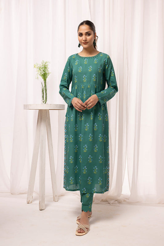 Ellena - 2-PC Stitched Printed Arabic Lawn Suit