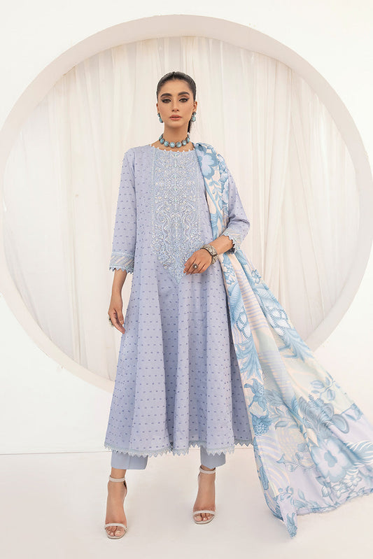 Ellena - 3-PC Stitched Embroidered Suit