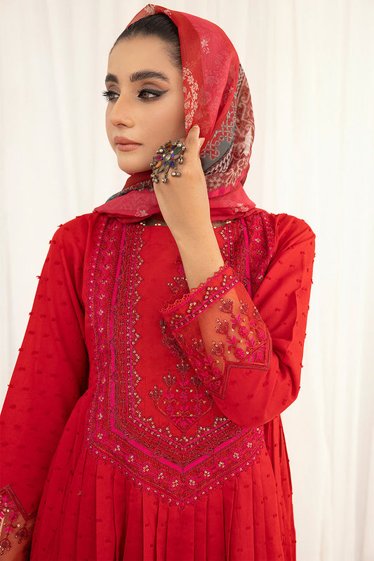 Ellena - 3-PC Stitched Embroidered Suit