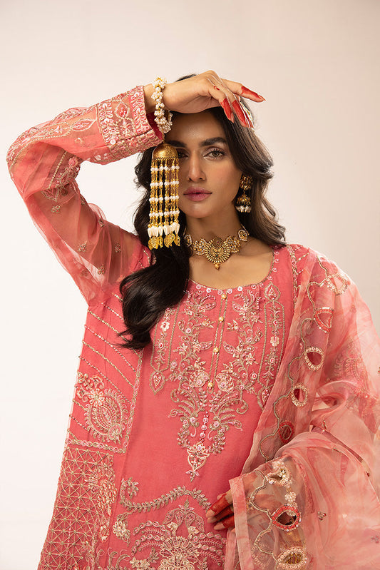 Ellena - 3-PC Stitched Fancy Embroidered Organza Suit