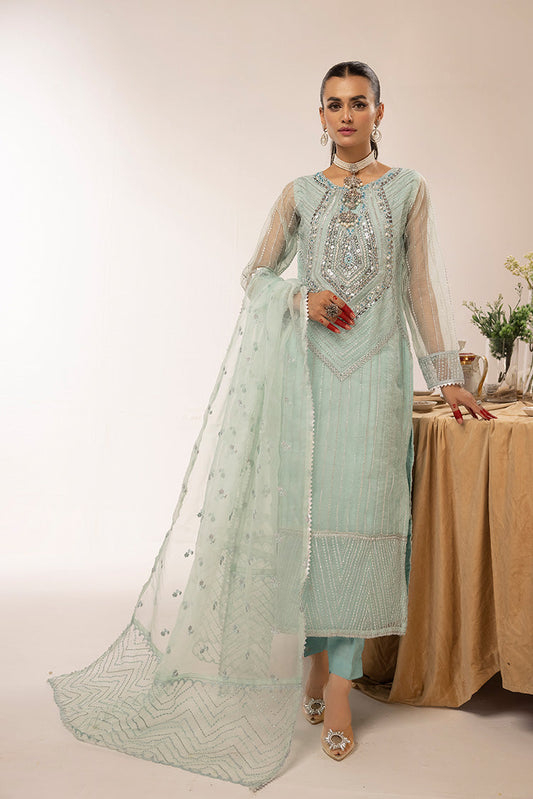 Ellena - 3-PC Stitched Fancy Embroidered Organza Suit