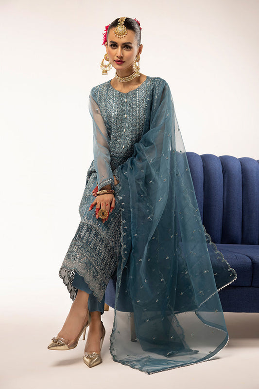 Ellena - 3-PC Stitched Fancy Embroidered Organza Suit
