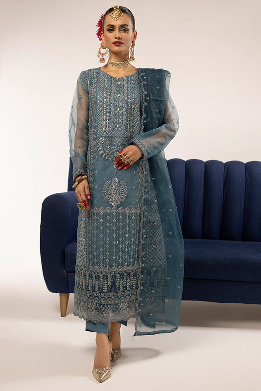 Ellena - 3-PC Stitched Fancy Embroidered Organza Suit