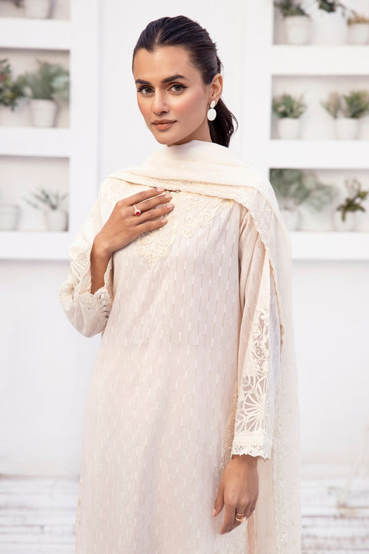 Ellena - 3-PC Stitched Embroidred Suit