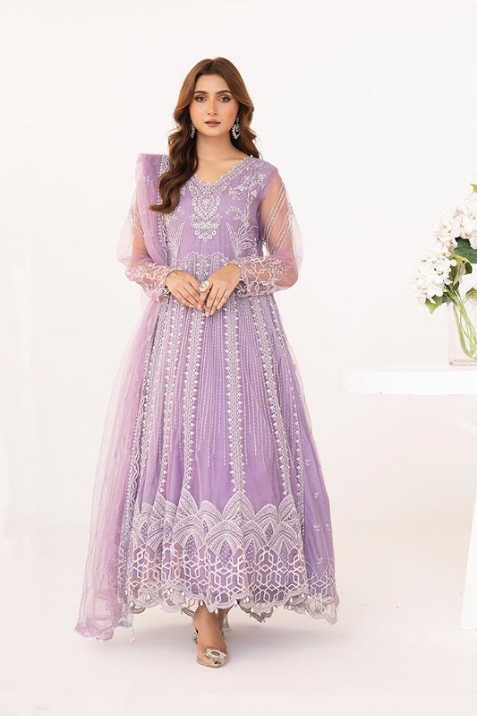 Ellena - Embroidered Net Maxi Dress