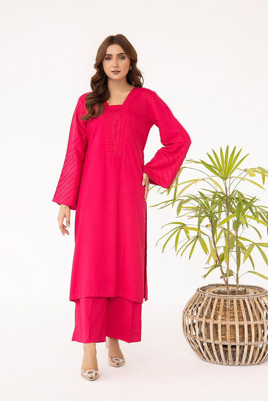 Ellena - 2-PC Stitched Dyed Raw Silk Suit