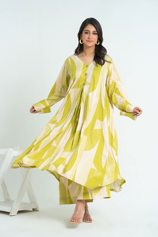 Ellena - 2-PC Stitched Printed Marina Suit
