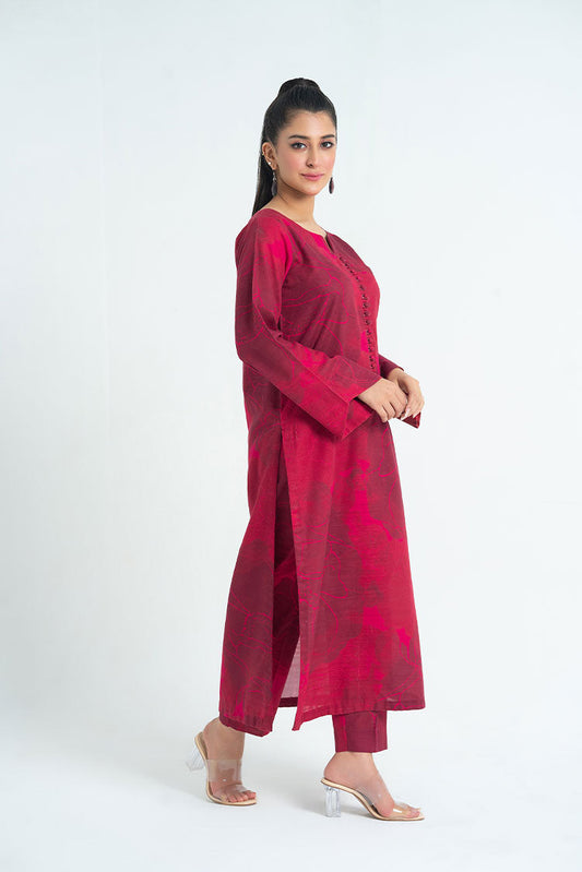 Ellena - 2-PC Stitched Printed Khaddar Suit