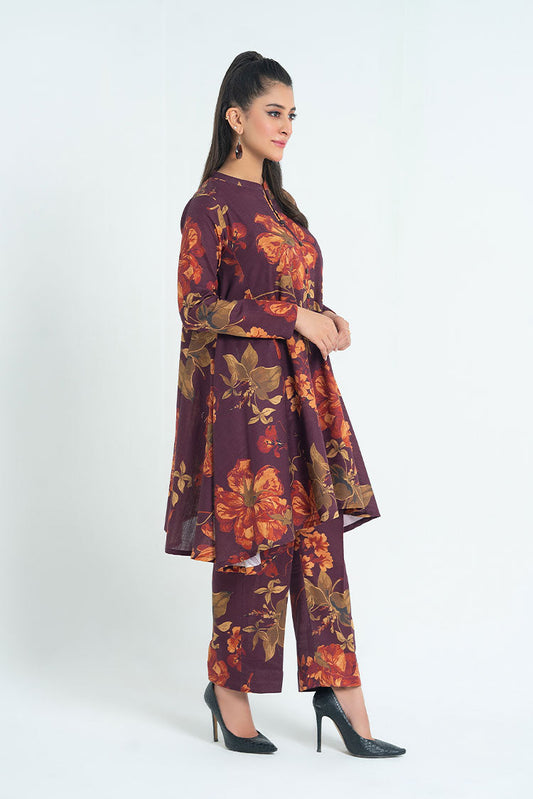 Ellena - 2-PC Stitched Printed Khaddar Suit