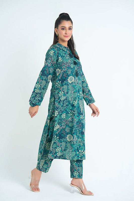 Ellena - 2-PC Stitched Printed Khaddar Suit
