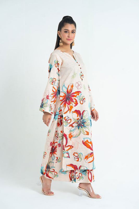 Ellena - 2-PC Stitched Printed Khaddar Suit