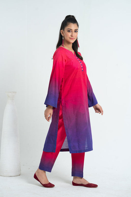 Ellena - 2-PC Stitched Printed Khaddar Suit