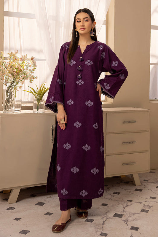 Ellena - 3-PC Stitched Embroidered Khaddar Suit