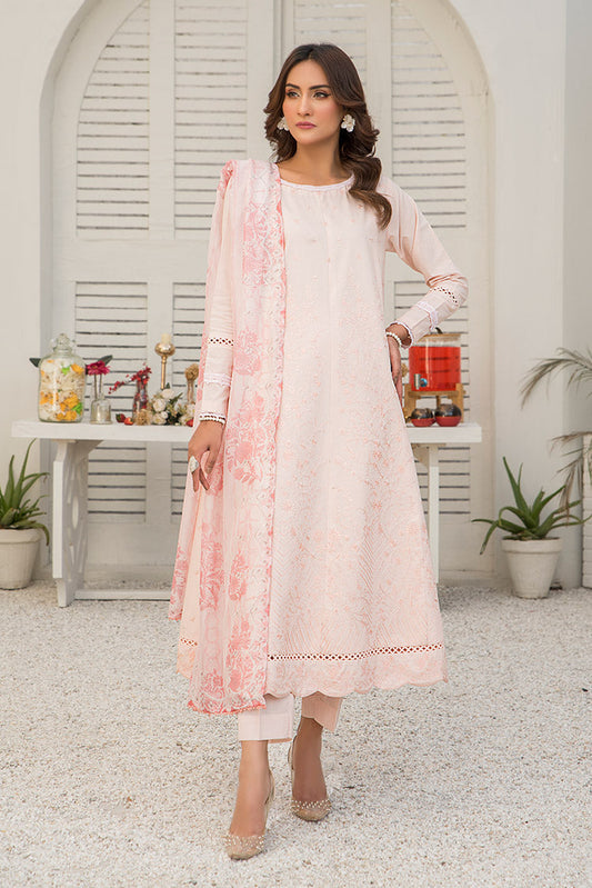 Ellena - 3-PC Stitched Embroidered Suit