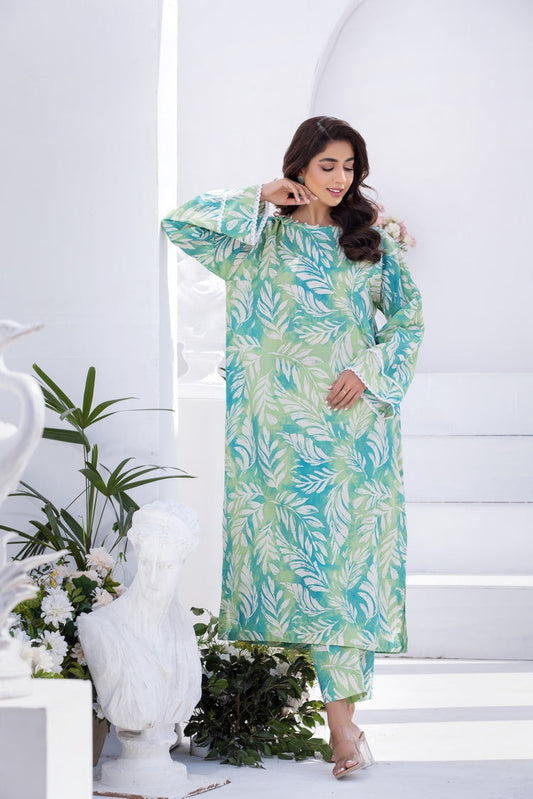 Ellena - 2-PC Stitched Printed Lawn Suit