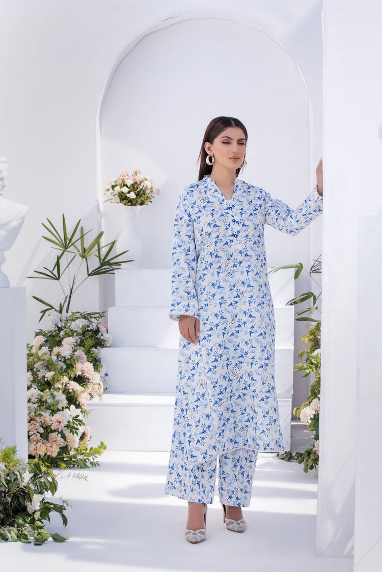 Picture of Ellena - 2-PC Stitched Printed Lawn Suit - Available at Raja Sahib