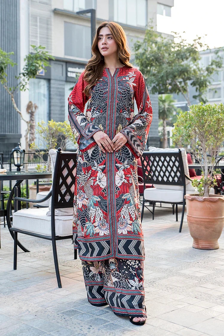 Picture of Scarlet Premium Blend Fusion Co-Ords Set - Available at Raja Sahib