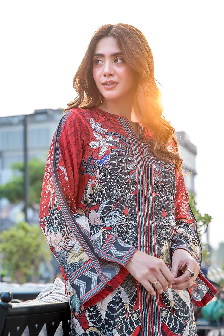 Picture of Scarlet Premium Blend Fusion Co-Ords Set - Available at Raja Sahib