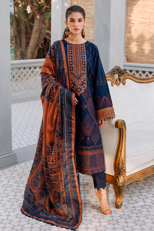 Ellena - 3-PC Unstitched Jacquard Suit