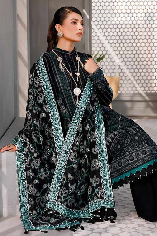 Ellena - 3-PC Unstitched Digital Printed Jacquard Suit
