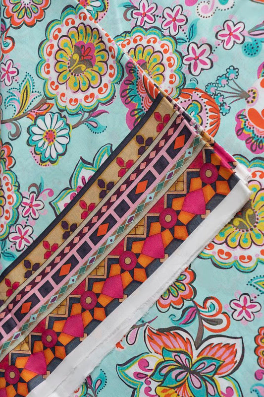 Ellena - 1-PC Unstitched Cambric Lawn Kurti