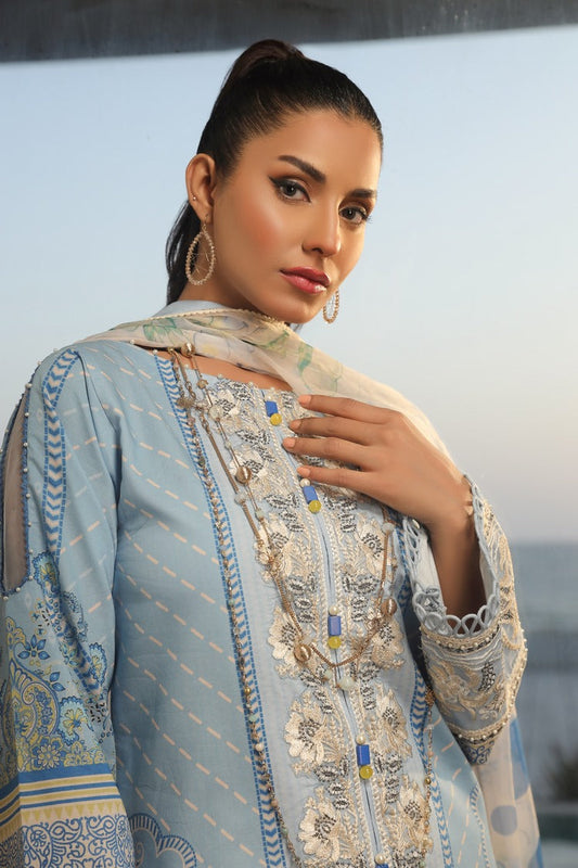 Ellena - 3-PC Unstitched Printed Lawn