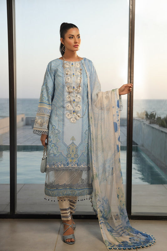 Ellena - 3-PC Unstitched Printed Lawn