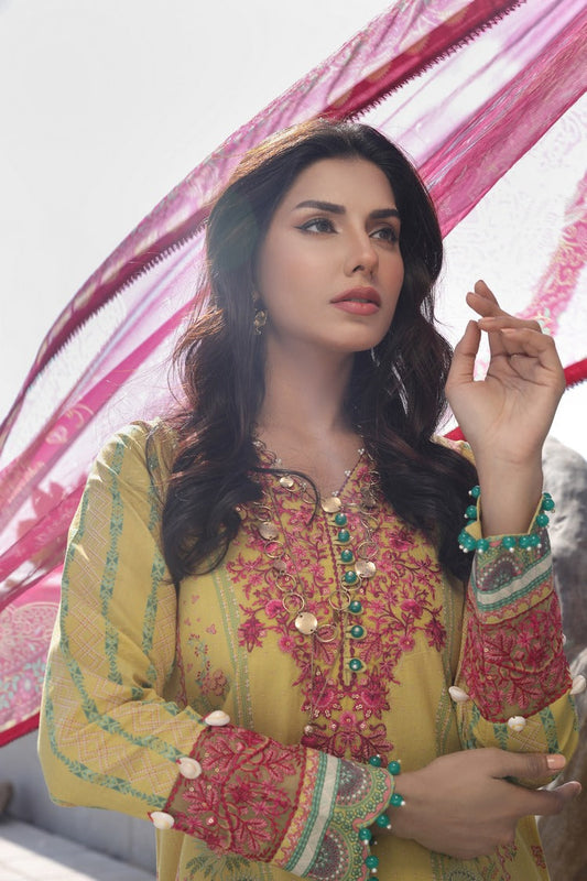 Ellena - 3-PC Unstitched Printed Lawn