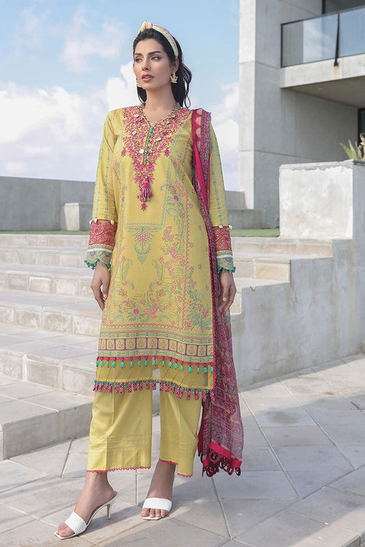 Ellena - 3-PC Unstitched Printed Lawn