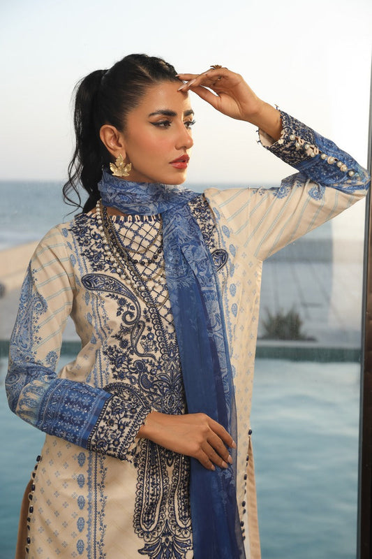 Ellena - 3-PC Unstitched Printed Lawn