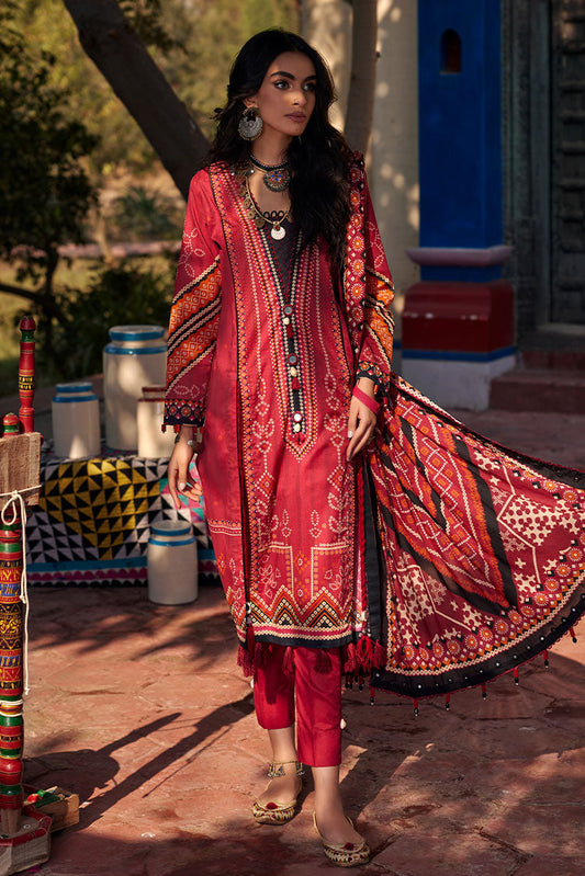 Ellena - 3-PC Unstitched Chunri Lawn