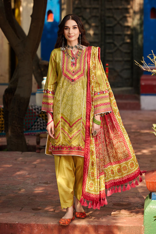 Ellena - 3-PC Unstitched Chunri Lawn