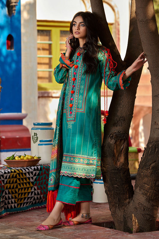 Ellena - 3-PC Unstitched Chunri Lawn