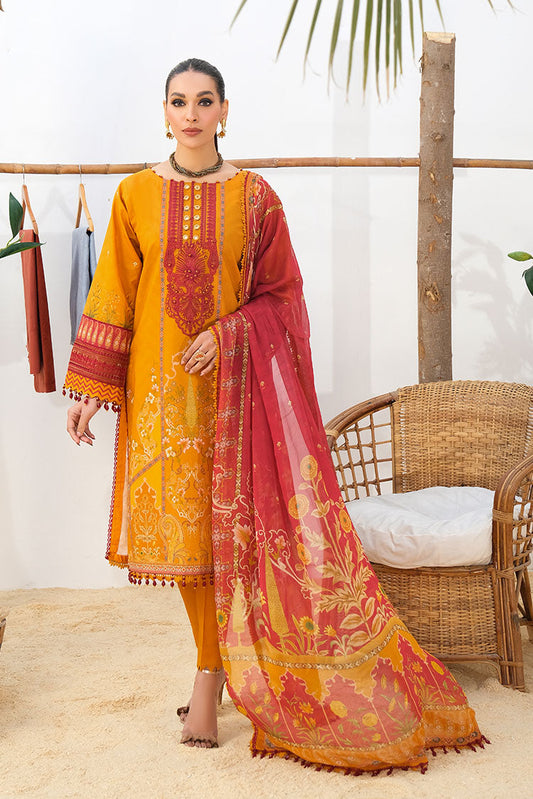 Ellena - 3-PC Unstitched Printed Lawn