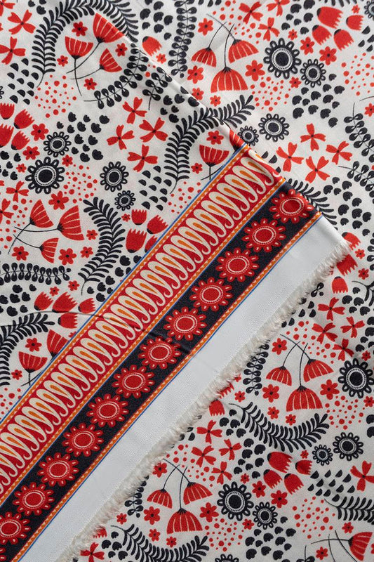 Ellena - 1-PC Unstitched Arabic Lawn Kurti