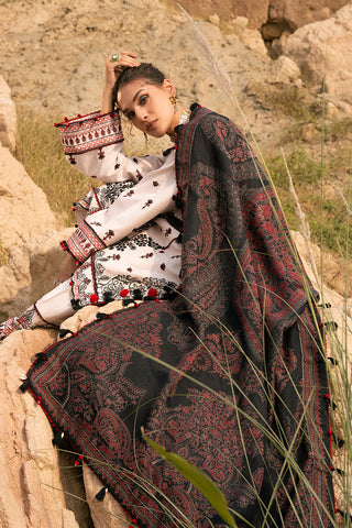 Picture of Ellena - 3-PC Unstitched Embroidered Self Jacquard Khaddar Suit - Available at Raja Sahib