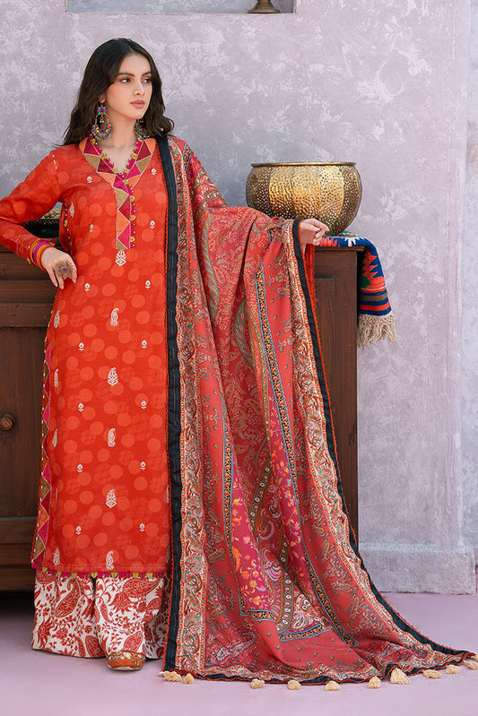 Ellena - 3-PC Unstitched Digital Printed Viscose Suit