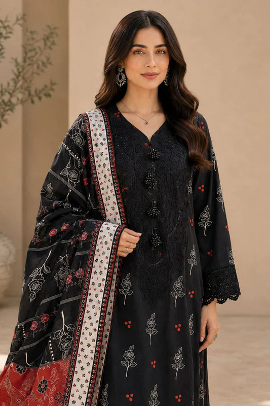 Kleren - Eleganza Embroidered & Digital Printed Lawn - Stitched - E-15
